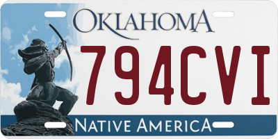 OK license plate 794CVI