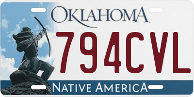 OK license plate 794CVL