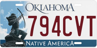 OK license plate 794CVT