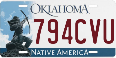 OK license plate 794CVU