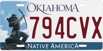 OK license plate 794CVX