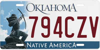 OK license plate 794CZV