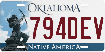 OK license plate 794DEV