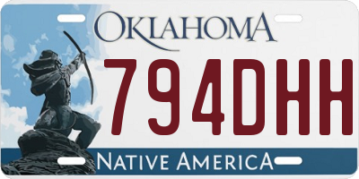 OK license plate 794DHH