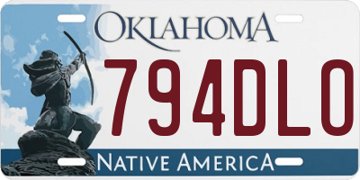 OK license plate 794DLO