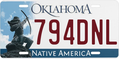 OK license plate 794DNL