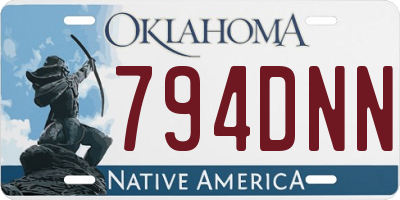 OK license plate 794DNN