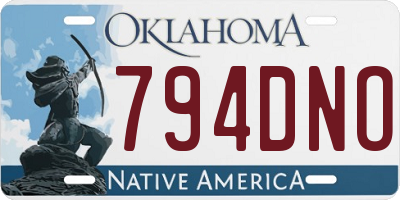 OK license plate 794DNO