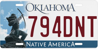 OK license plate 794DNT