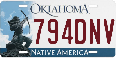 OK license plate 794DNV