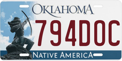 OK license plate 794DOC