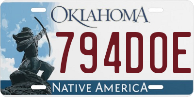 OK license plate 794DOE