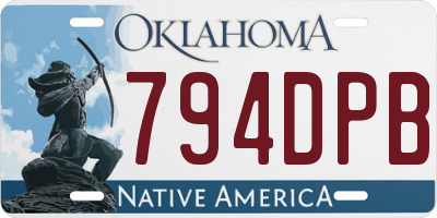 OK license plate 794DPB