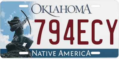 OK license plate 794ECY