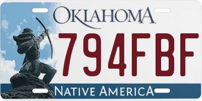 OK license plate 794FBF