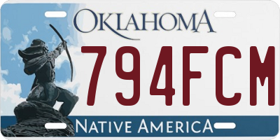 OK license plate 794FCM