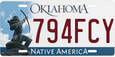 OK license plate 794FCY