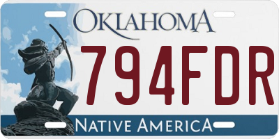 OK license plate 794FDR