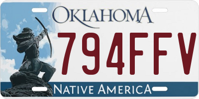 OK license plate 794FFV