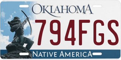 OK license plate 794FGS