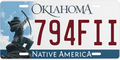 OK license plate 794FII