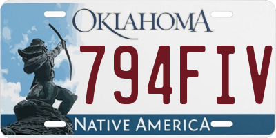 OK license plate 794FIV