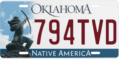 OK license plate 794TVD
