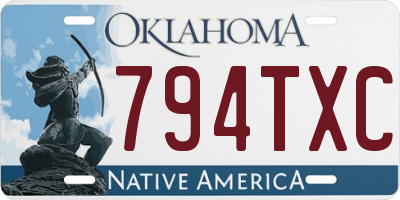 OK license plate 794TXC