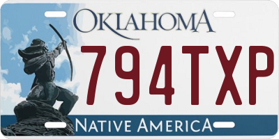 OK license plate 794TXP