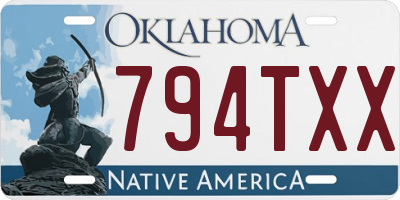 OK license plate 794TXX