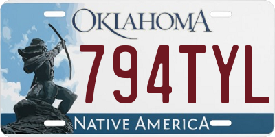 OK license plate 794TYL
