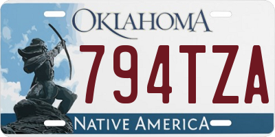 OK license plate 794TZA