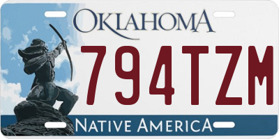 OK license plate 794TZM