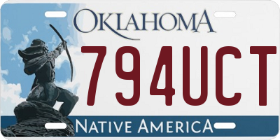 OK license plate 794UCT