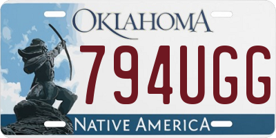 OK license plate 794UGG