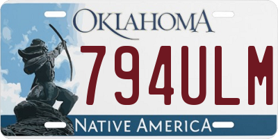 OK license plate 794ULM