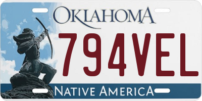 OK license plate 794VEL