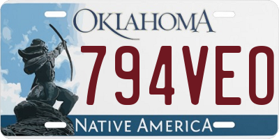 OK license plate 794VEO