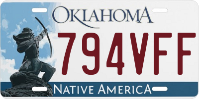 OK license plate 794VFF