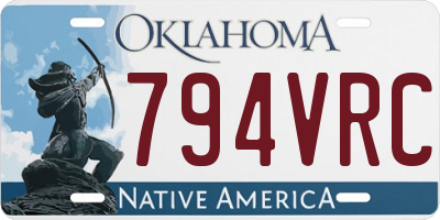 OK license plate 794VRC