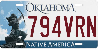 OK license plate 794VRN
