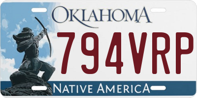 OK license plate 794VRP