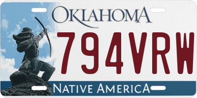 OK license plate 794VRW