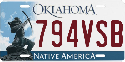 OK license plate 794VSB