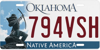 OK license plate 794VSH