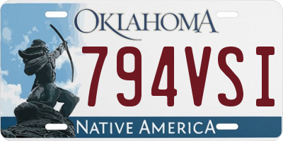 OK license plate 794VSI