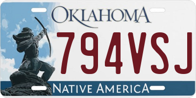 OK license plate 794VSJ