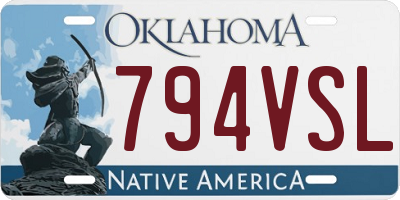 OK license plate 794VSL