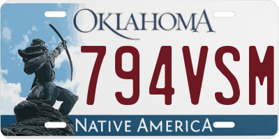OK license plate 794VSM