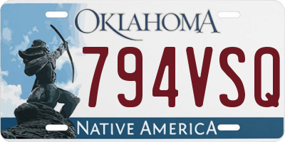 OK license plate 794VSQ